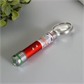 Указка лазерная лупа 2,5 см 3 режима мигает, светит, лазер LR44x3 шт "Красная" 1,5х2,8х10 см   10473 10473204 - фото 17179178