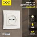 Розетка одноместная TOT Elegant, 10 А, скрытая, без з/к, белая 10439599 - фото 17180179