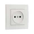 Розетка одноместная TOT Elegant, 10 А, скрытая, без з/к, белая 10439599 - фото 17180180
