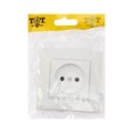 Розетка одноместная TOT Elegant, 10 А, скрытая, без з/к, белая 10439599 - фото 17180183