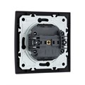 Розетка одноместная TOT Elegant, 10 А, скрытая, без з/к, черная 10439603 - фото 17180197