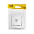 Розетка телефонная одноместная TOT Elegant, скрытая, серебристая 10439624 - фото 17180258