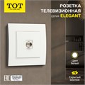 Розетка телевизионная одноместная TOT Elegant, скрытая, белая 10439626 - фото 17180264