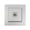 Розетка телевизионная одноместная TOT Elegant, скрытая, серебристая 10439628 - фото 17180276