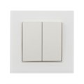 Выключатель TOT Matte Glass, 10 А, 2 кл., скрытый, стекло, белый 10439648 - фото 17180346