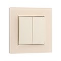 Выключатель TOT Matte Glass, 10 А, 2 кл., скрытый, стекло, бежевый 10439649 - фото 17180350