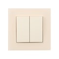 Выключатель TOT Matte Glass, 10 А, 2 кл., скрытый, стекло, бежевый 10439649 - фото 17180351