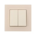 Выключатель проходной TOT Matte Glass, 10 А, 2 кл., скрытый, стекло, бежевый 10439654 - фото 17180371