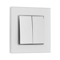Выключатель проходной TOT Matte Glass, 10 А, 2 кл., скрытый, стекло, серебристый 10439655 - фото 17180375