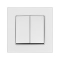 Выключатель проходной TOT Matte Glass, 10 А, 2 кл., скрытый, стекло, серебристый 10439655 - фото 17180376