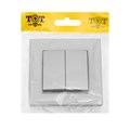 Выключатель проходной TOT Matte Glass, 10 А, 2 кл., скрытый, стекло, серебристый 10439655 - фото 17180378