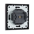 Розетка одноместная TOT Matte Glass, 10 А, скрытая, без з/к, стекло, черная 10439665 - фото 17180402