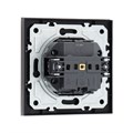 Розетка одноместная TOT Matte Glass, 16 А, скрытая, с з/к, стекло, черная 10439669 - фото 17180422