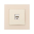 Розетка компьютерная одноместная TOT Matte Glass, скрытая, стекло, бежевая 10439681 - фото 17180471