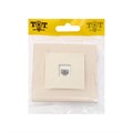 Розетка телефонная одноместная TOT Matte Glass, скрытая, стекло, бежевая 10439685 - фото 17180493