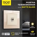 Розетка телевизионная одноместная TOT Matte Glass, скрытая, стекло, бежевая 10439689 - фото 17180509