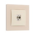 Розетка телевизионная одноместная TOT Matte Glass, скрытая, стекло, бежевая 10439689 - фото 17180510