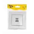 Розетка с USB-A + USB-C разъёмами, 2.1 A, 5В, TOT Matte Glass, скрытая, стекло, серебристая   104396 10439695 - фото 17180538 Розетка с USB-A + USB-C разъёмами, 2.1 A, 5В, TOT Matte Glass, скрытая, стекло, серебристая   104396 10439695 - фото 17180538