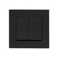 Выключатель проходной TOT Glossy Glass, 10 А, 2 клавиши, скрытый, стекло, черный 10439713 - фото 17180601