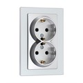 Розетка двухместная TOT Glossy Glass, 16 А, скрытая, с з/к, стекло, серебристая 10439728 - фото 17180650 Розетка двухместная TOT Glossy Glass, 16 А, скрытая, с з/к, стекло, серебристая 10439728 - фото 17180650