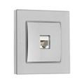 Розетка компьютерная одноместная TOT Glossy Glass, скрытая, стекло, серебристая 10439732 - фото 17180660 Розетка компьютерная одноместная TOT Glossy Glass, скрытая, стекло, серебристая 10439732 - фото 17180660