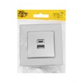 Розетка с USB-A + USB-C разъёмами, 2.1 A, 5В, TOT Glossy Glass, скрытая, стекло, серебристая   10439 10439742 - фото 17180708 Розетка с USB-A + USB-C разъёмами, 2.1 A, 5В, TOT Glossy Glass, скрытая, стекло, серебристая   10439 10439742 - фото 17180708