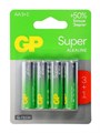 Батарейка алкалиновая GP Super, AA, LR6-4BL, 1.5В, 3+1 шт. 10800448 - фото 17183043