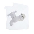 Кран водоразборный ZEIN, с крестовой ручкой, PP, с шаровым механизмом, белый, с гайкой 10668155 - фото 17183858