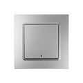 Выключатель TOT Elegant, 10 А, 1 кл., с подсветкой, скрытый, серебристый 10439584 - фото 17184834