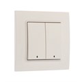 Выключатель TOT Elegant, 10 А, 2 кл., с подсветкой, скрытый, белый 10439595 - фото 17184839