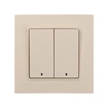 Выключатель TOT Elegant, 10 А, 2 кл., с подсветкой, скрытый, бежевый 10439596 - фото 17184846