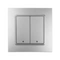 Выключатель TOT Elegant, 10 А, 2 кл., с подсветкой, скрытый, серебристый 10439597 - фото 17184852