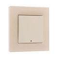 Выключатель TOT Matte Glass, 10 А, 1 кл., с подсветкой, скрытый, стекло, бежевый 10439645 - фото 17184869