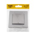 Выключатель TOT Matte Glass, 10 А, 1 кл., с подсветкой, скрытый, стекло, серебристый 10439646 - фото 17184879