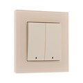 Выключатель TOT Matte Glass, 10 А, 2 кл., с подсветкой, скрытый, стекло, бежевый 10439658 - фото 17184893