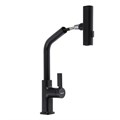 Смеситель для кухни Accoona A5490F-9, с выдвижной лейкой, излив 27 см, латунь, черный 10829334 - фото 17185572