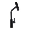 Смеситель для кухни Accoona A5490F-9, с выдвижной лейкой, излив 27 см, латунь, черный 10829334 - фото 17185573