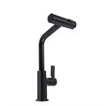 Смеситель для кухни Accoona A5490F-9, с выдвижной лейкой, излив 27 см, латунь, черный 10829334 - фото 17185574
