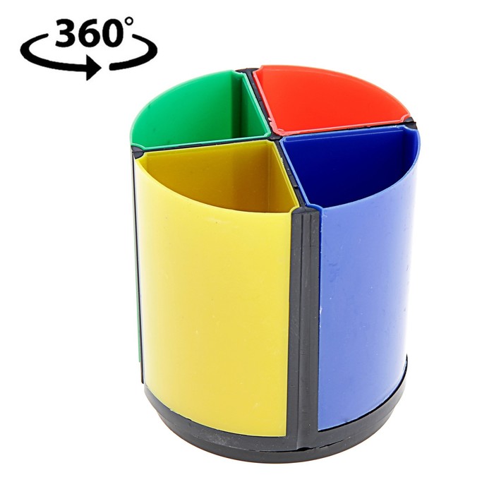 Подставка для пишущих принадлежностей "Дольки" вращающаяся, МИКС